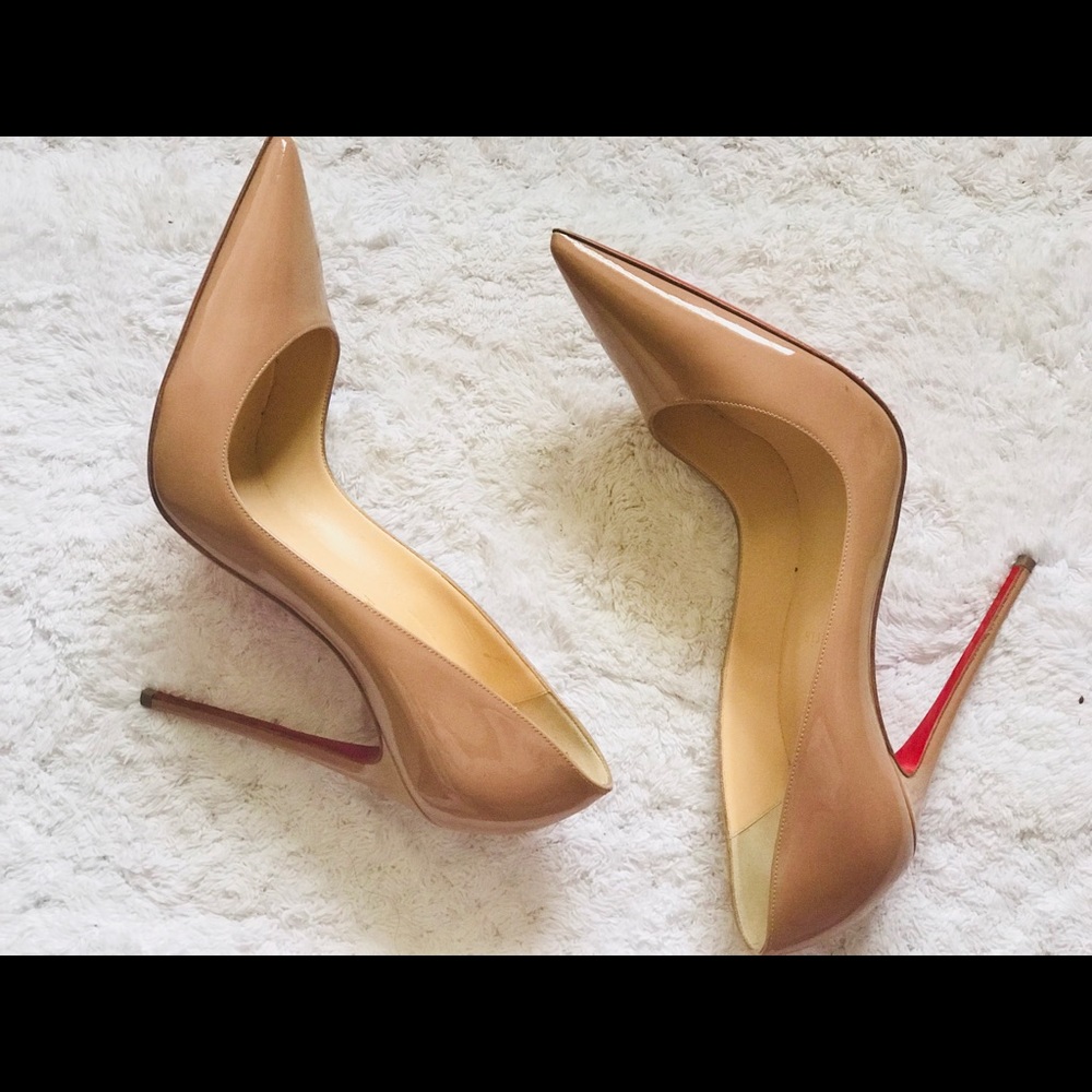 Christian Louboutin So Kate ~ Nude Color ~ 120 Patent Heels